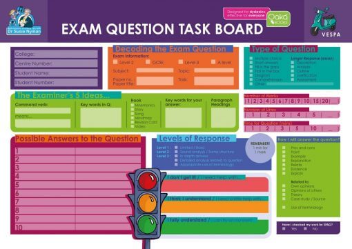 Exam Question Task Board by Dr Susie Nyman