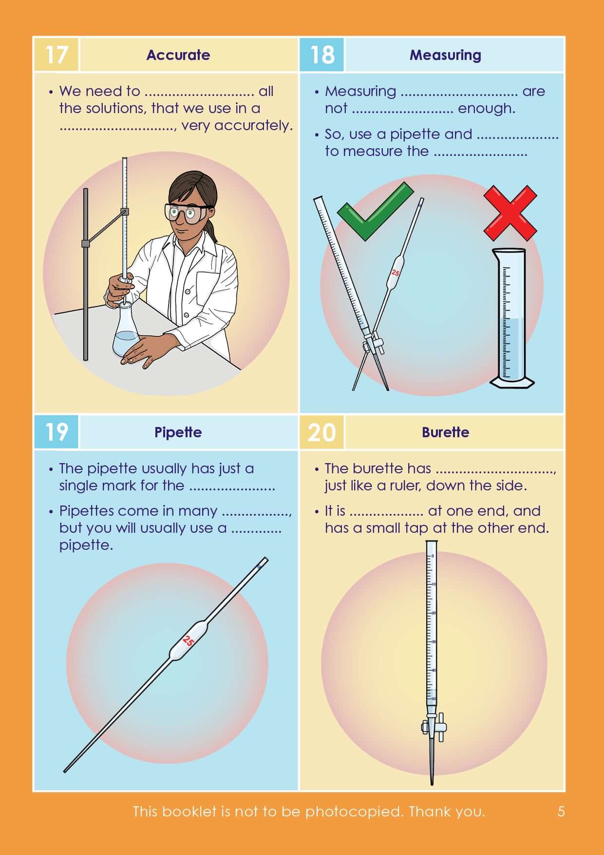 KS4/GCSE Chemical Titrations Revision Resource For Dyslexics